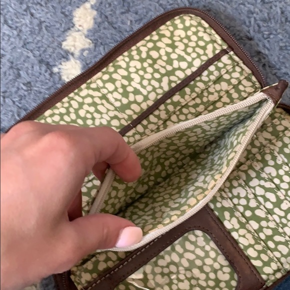 Fossil black white brown wallet with green pattern - Picture 5 of 7